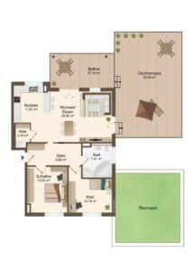 Grundriss der Wohnung
