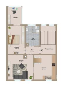 Grundriss Wohnung 3