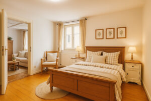 Schlafzimmer EG mit Echtholzboden (Visualisierung)
