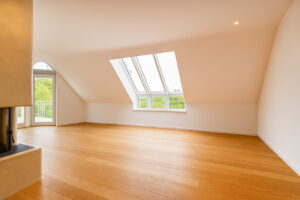 Offener Wohn- und Essbereich; visualisiert