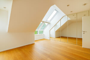 Hauptschlafzimmer mit Einbauschrank; visualisiert