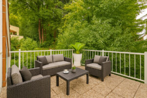 Balkon Ausrichtung Süden; visualisiert