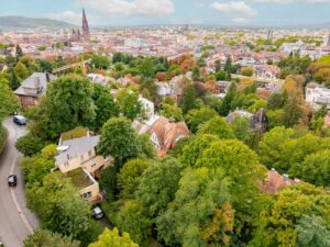 Vogelperspektive Haus mit Umgebung und Nähe zum Münster