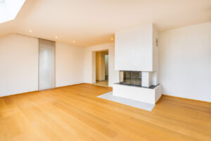 Wohnbereich mit Kamin; visualisiert