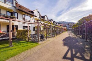 Seitenansicht der Wohnanlage