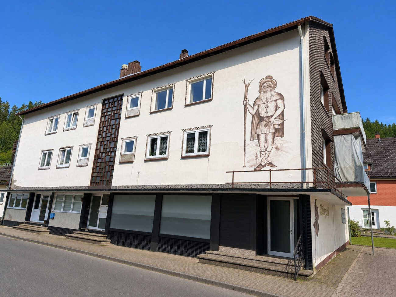 Eckansicht des Hauses