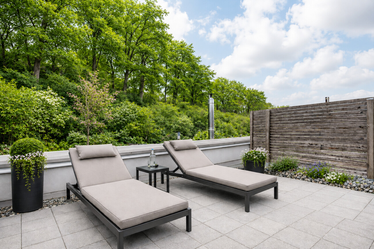 Dachterrasse Liegefläche | Virtuelles Staging