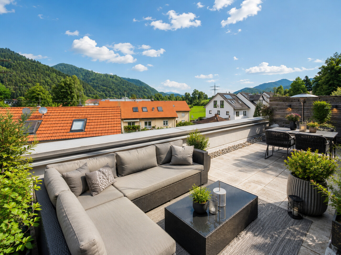 Dachterrasse Loungeecke