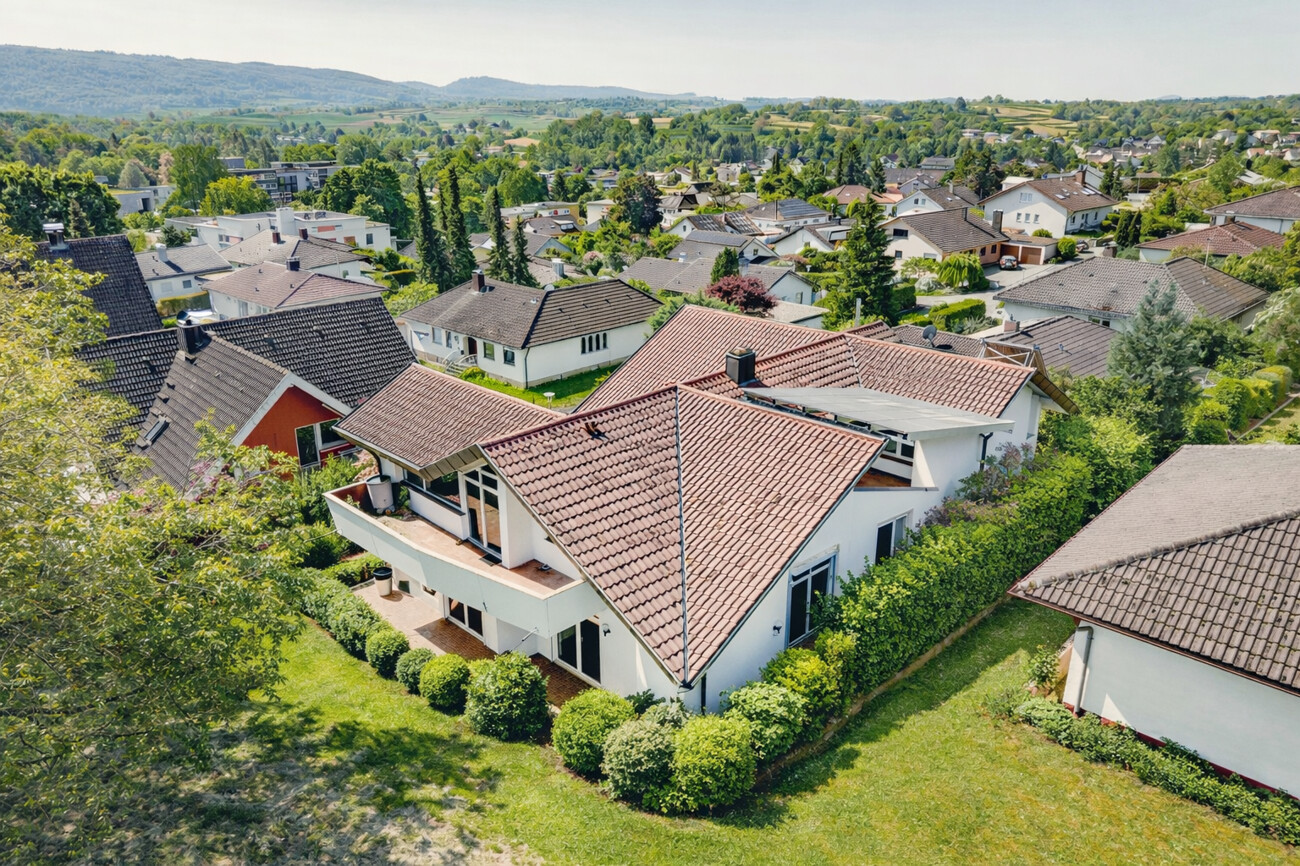Visualisierung Luftaufnahme, ruhige Lage in grüner Umgebung