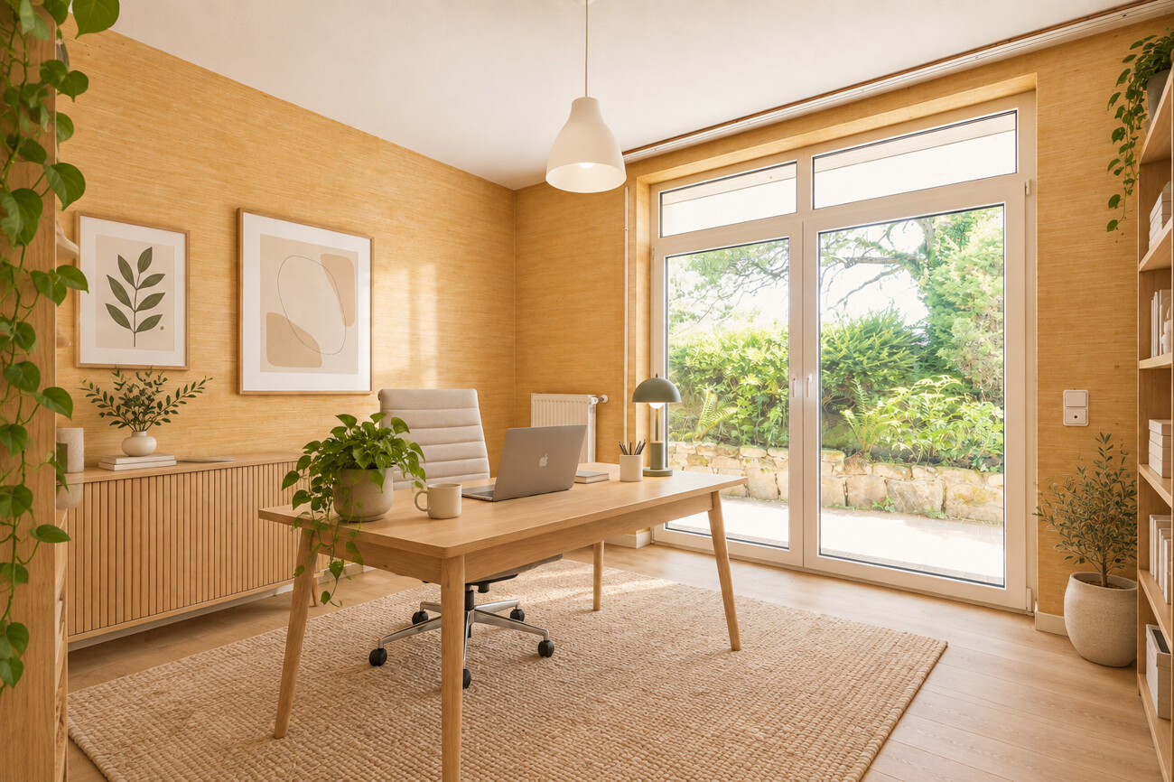 Arbeitszimmer mit Terassenzugang (Einliegerwohnung) - visualisiert