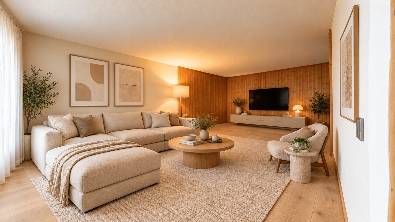 Wohnzimmer visualisiert