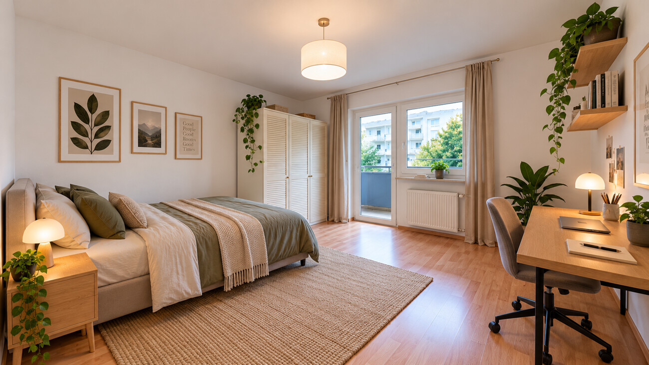 Schlafzimmer Nr.2 mit 14.3m²