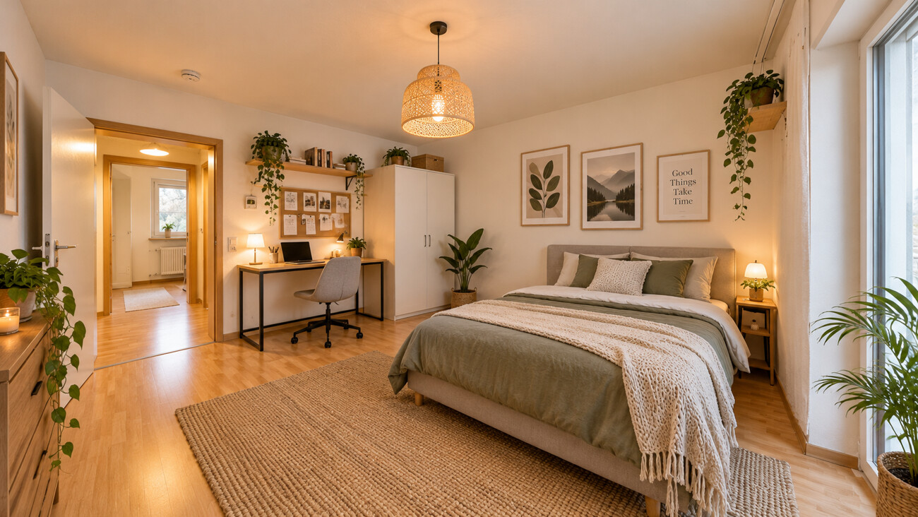 Schlafzimmer Nr.2 mit 14.3m²