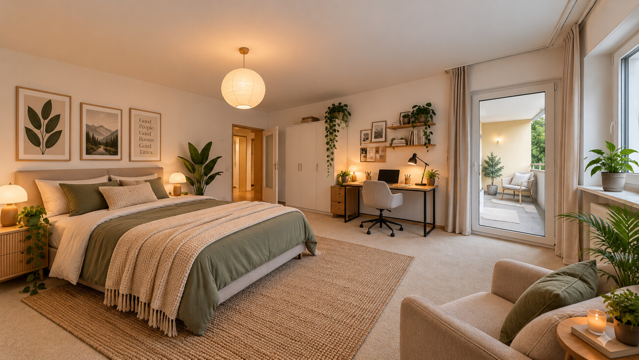 Schlafzimmer Nr.1 mit 23.9m²