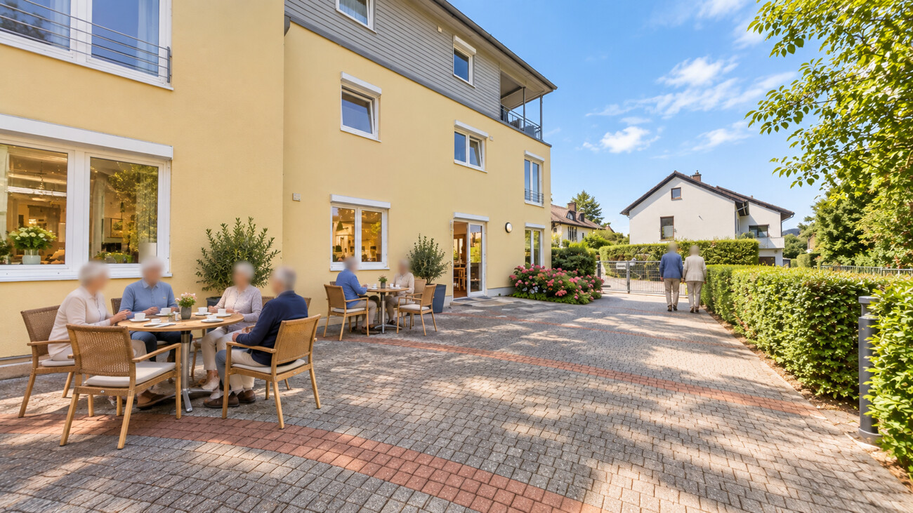Außenbereich Eingang visualisiert