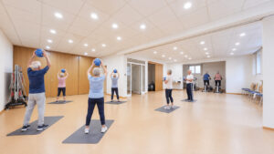 Fitnessraum visualisiert