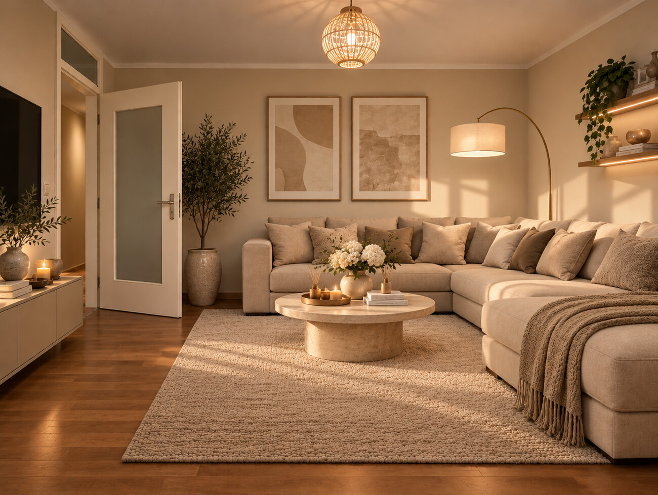 Wohnzimmer visualisiert