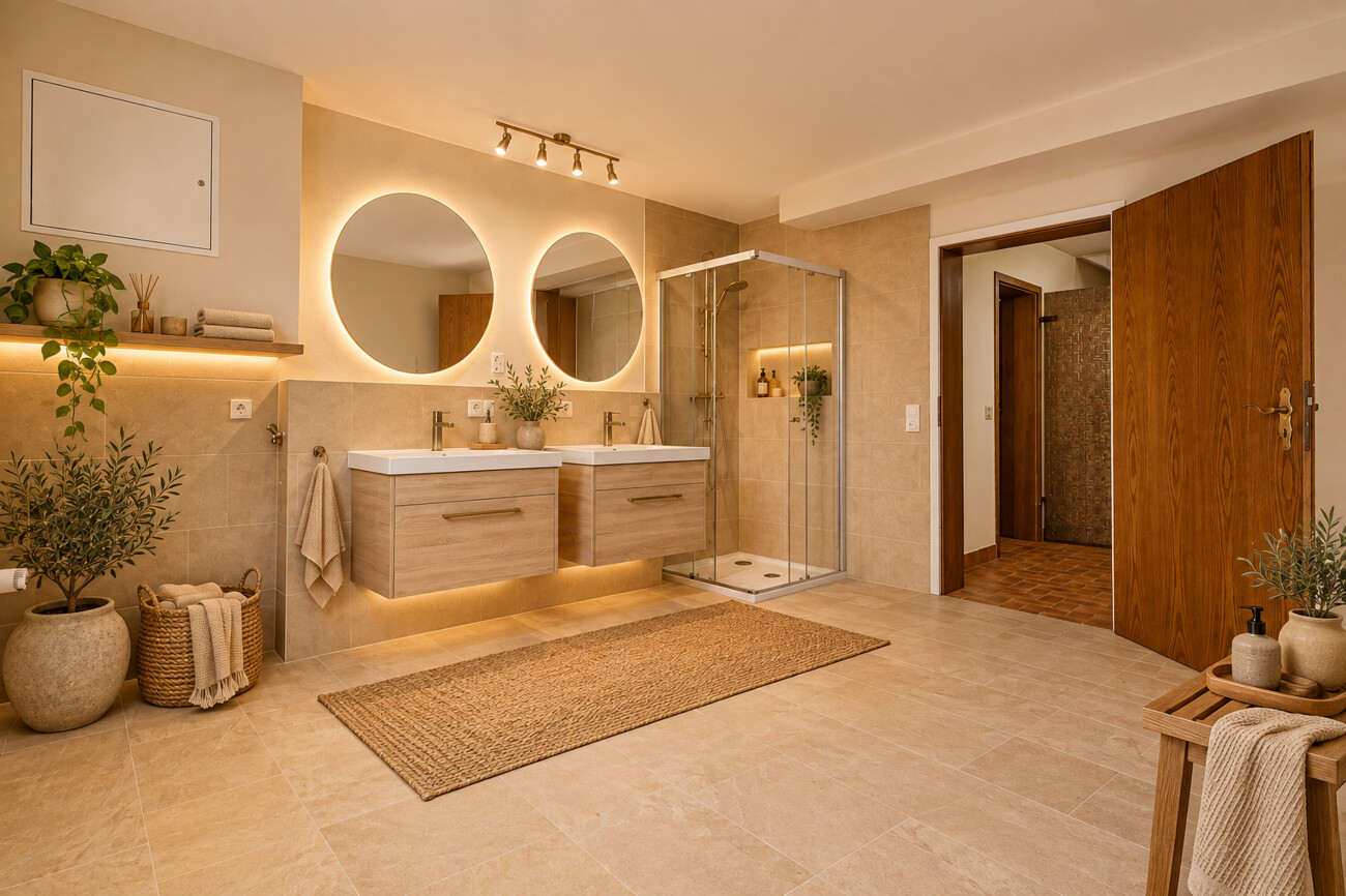 Badezimmer visualisiert