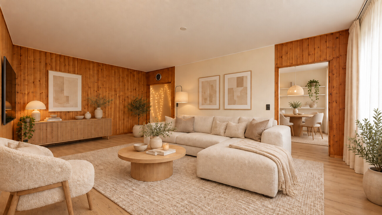 Wohnzimmer visualisiert